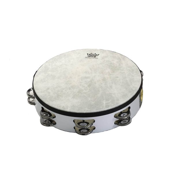 Remo qadura tambourine 10" white