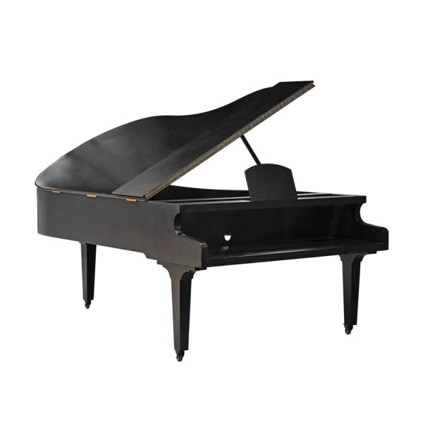 Piano shell semiconcert grand size, black including bench 230cm