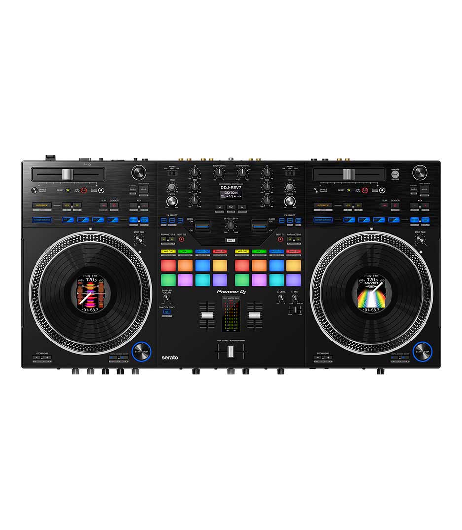 20231027081622-DDJ20REV7.jpg Pioneer 2 channel serato dj controller with motorized platters ddjrev7 - Image 1