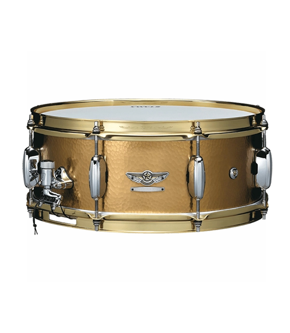 20231110054042-TBRS1455H.jpg Tama star reserve hammered 1455 snare drum brass - Image 1