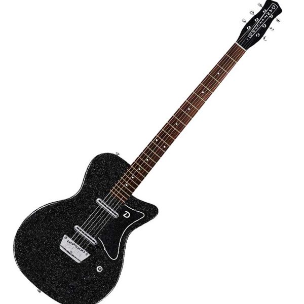 Danelectro 56 baritone electric guitar black metal flake